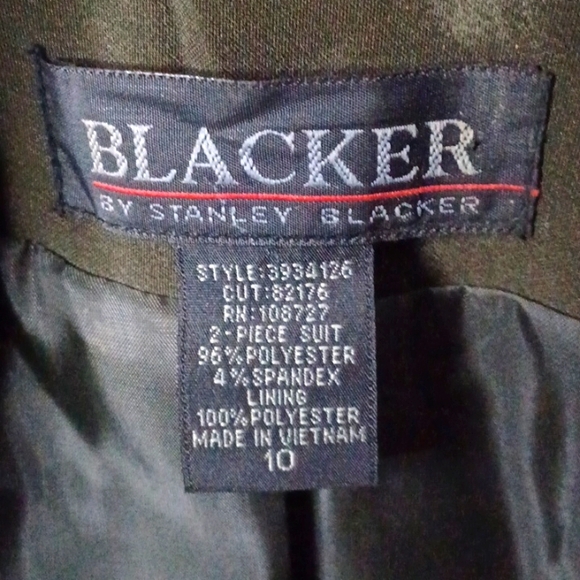 D19- 👌- 2 pc Hunter Green Clorered Jacket and Skirt Set - sz 10 - Picture 13 of 14